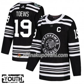 Chicago Blackhawks Dresy Jonathan Toews 19 2019 Winter Classic Adidas Černá Authentic - Dětské